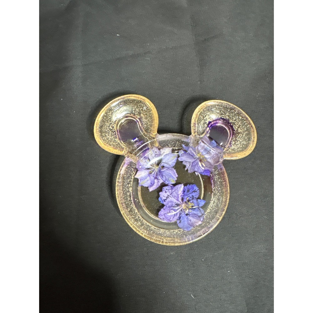 Handmade‎ Inspired Trinket Dish with Pressed Flower Accents